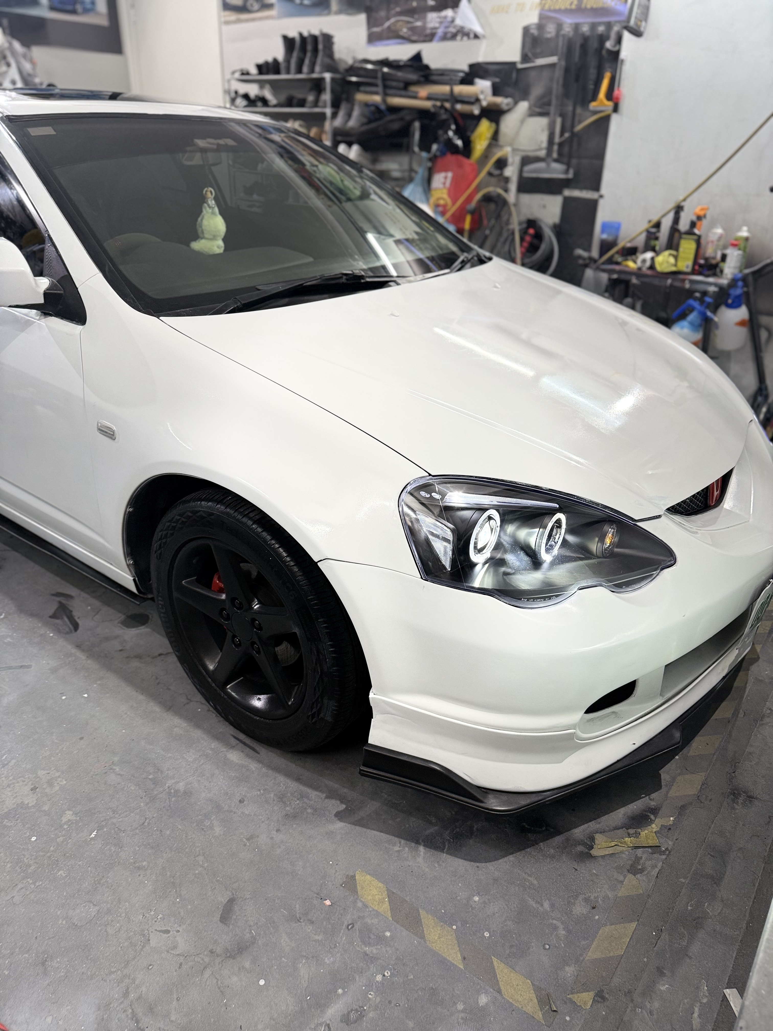 White Honda Integra Type R detailed