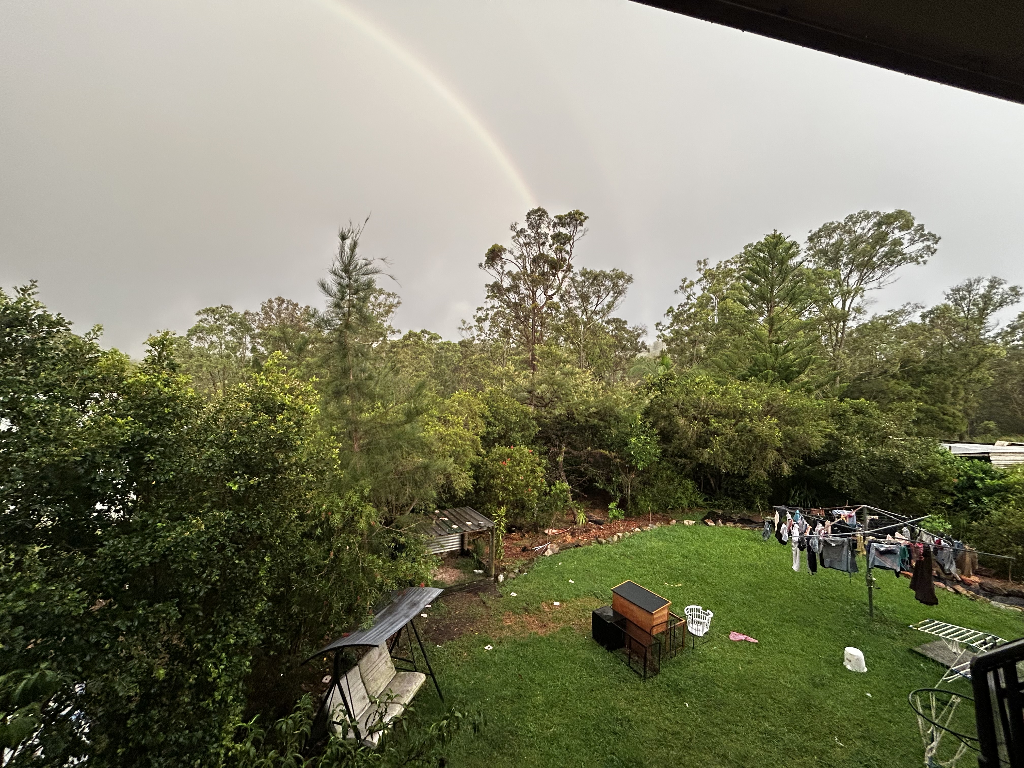 Rainbow over The Davis Farm after the rain
