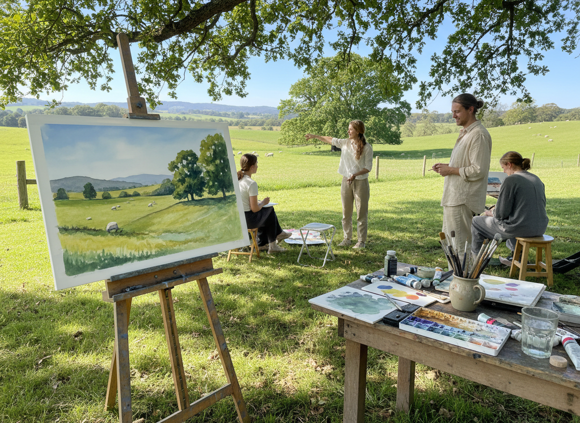 Nature painting outdoors