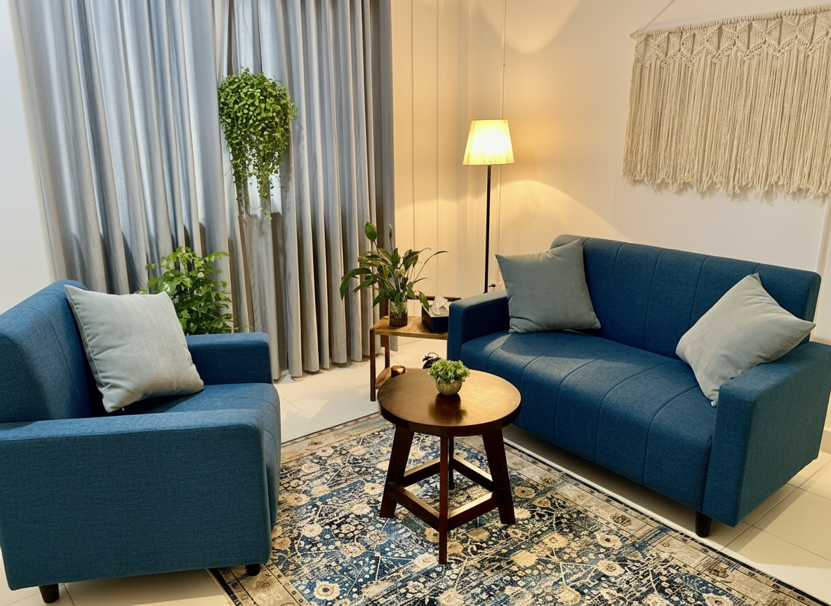 Therapy room at Sodasy Van Psychology