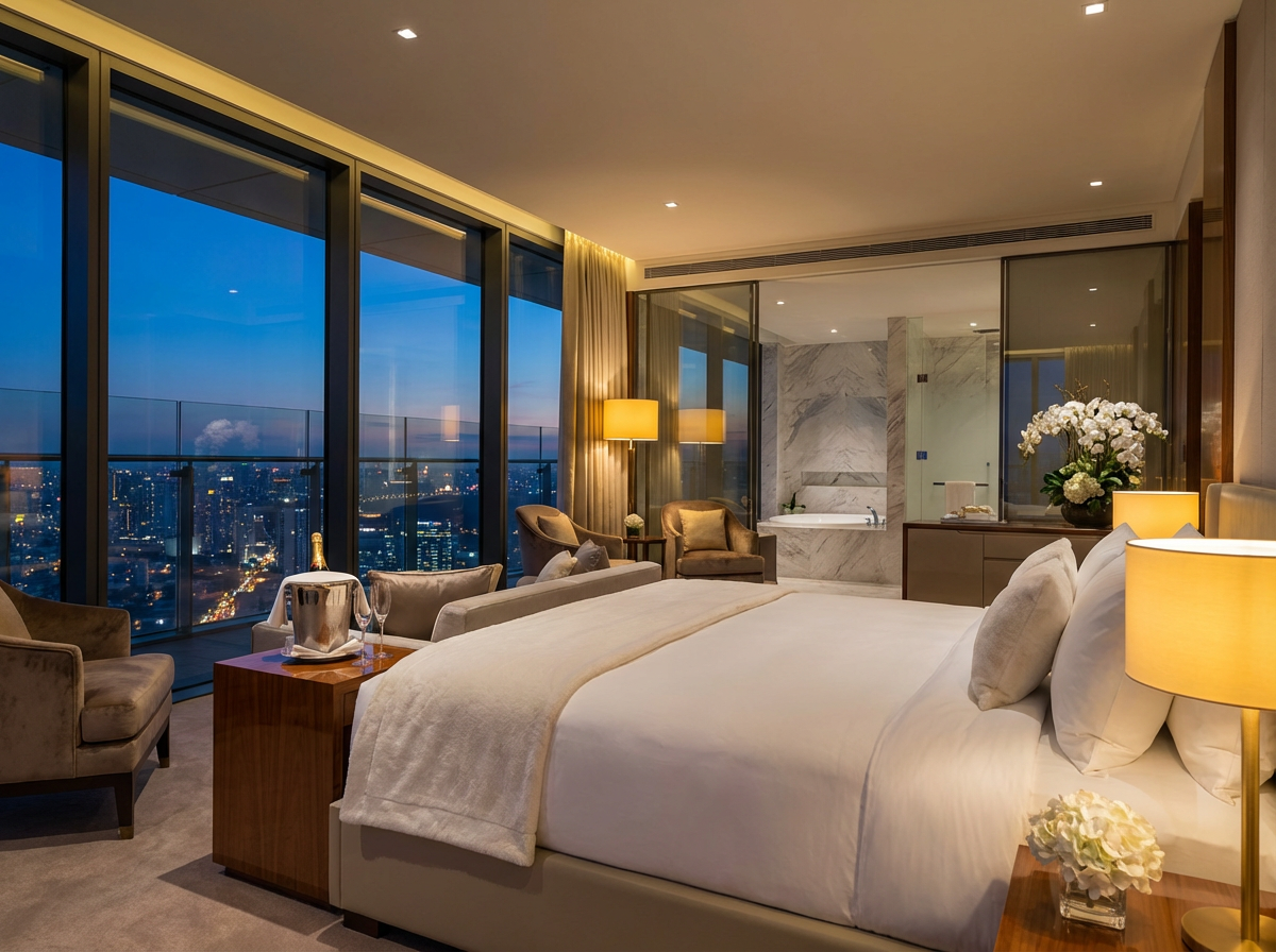 Luxury five-star hotel suite