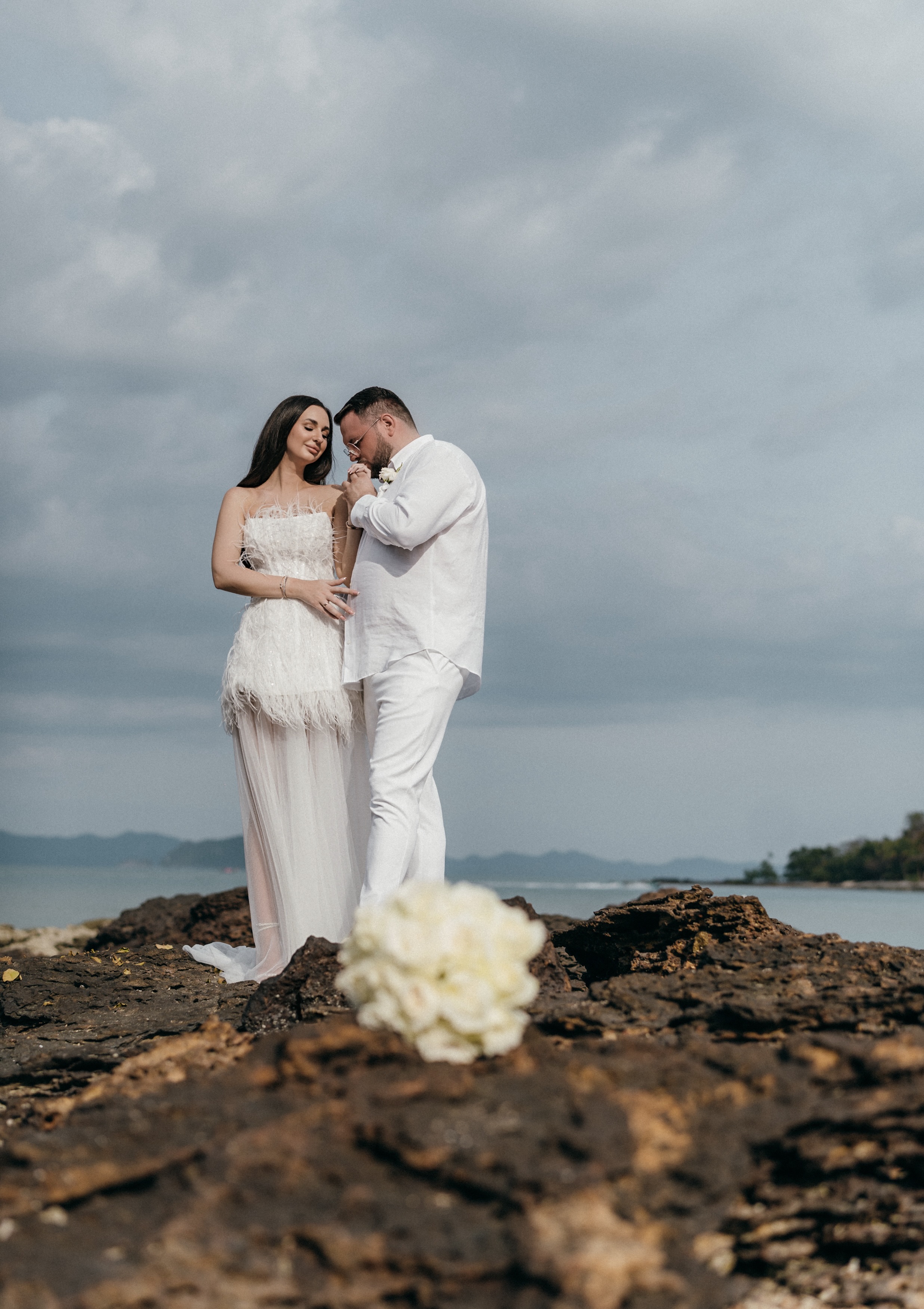 Couple on the rocks at Island Escape
