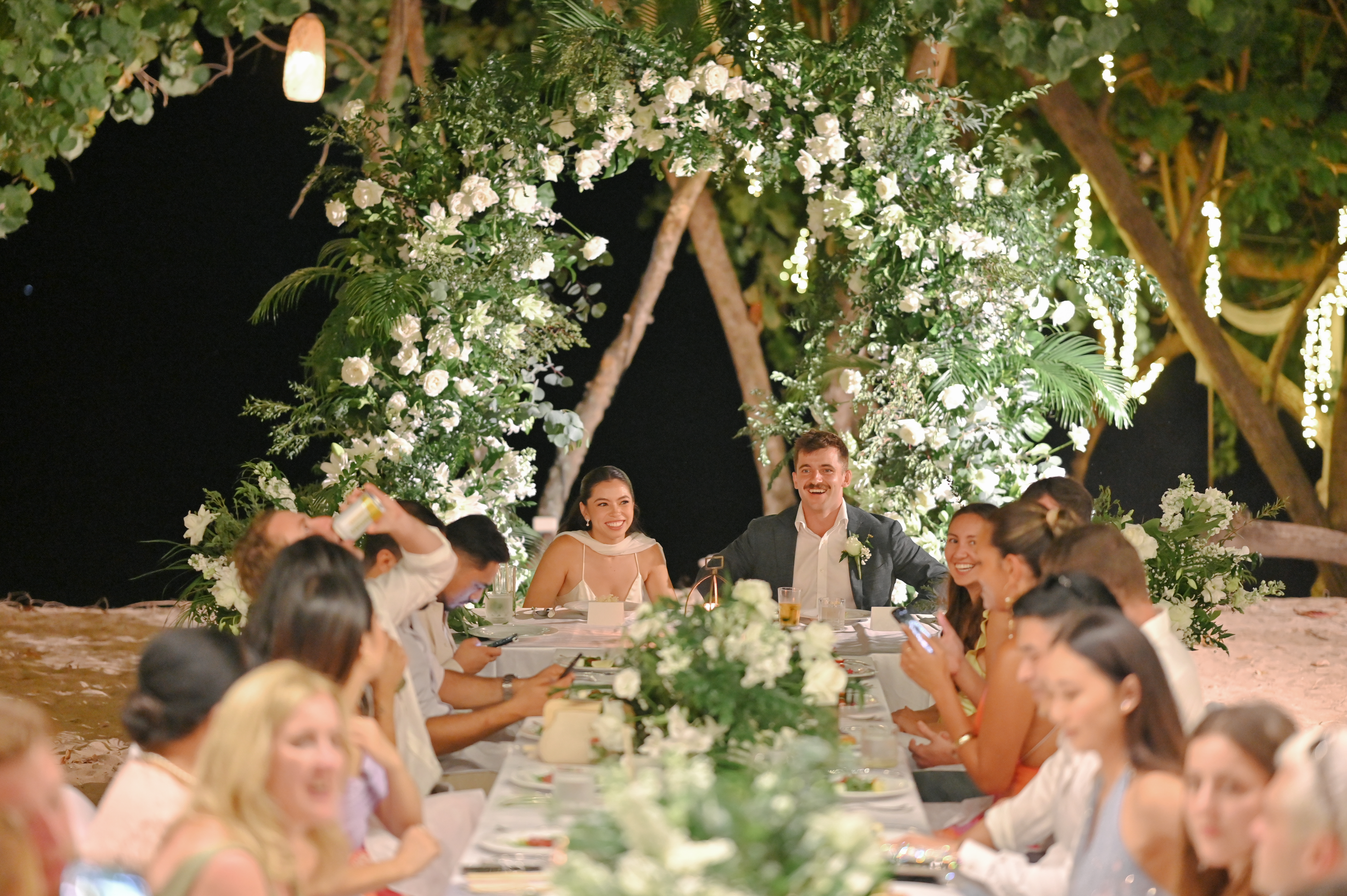 Wedding dinner under the stars