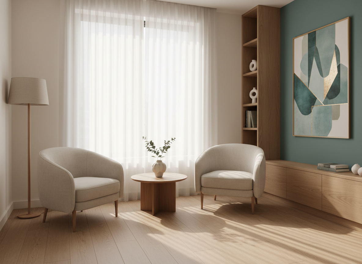 Warm modern consultation room