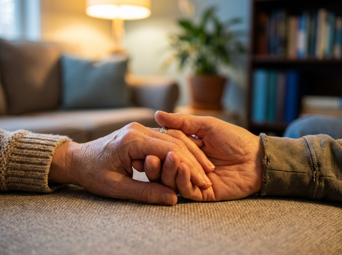 Supportive hands symbolizing trust and care