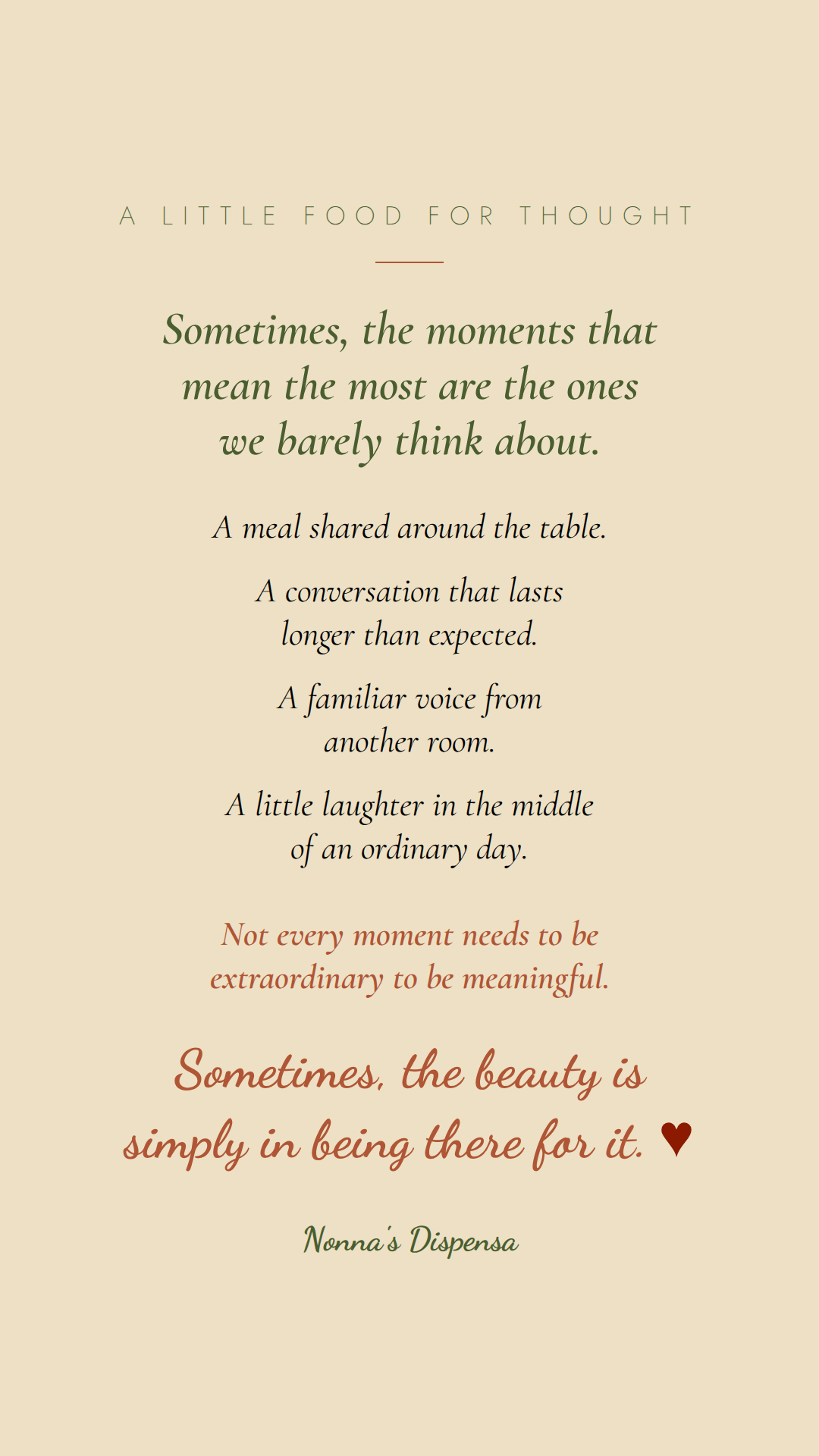A little food for thought