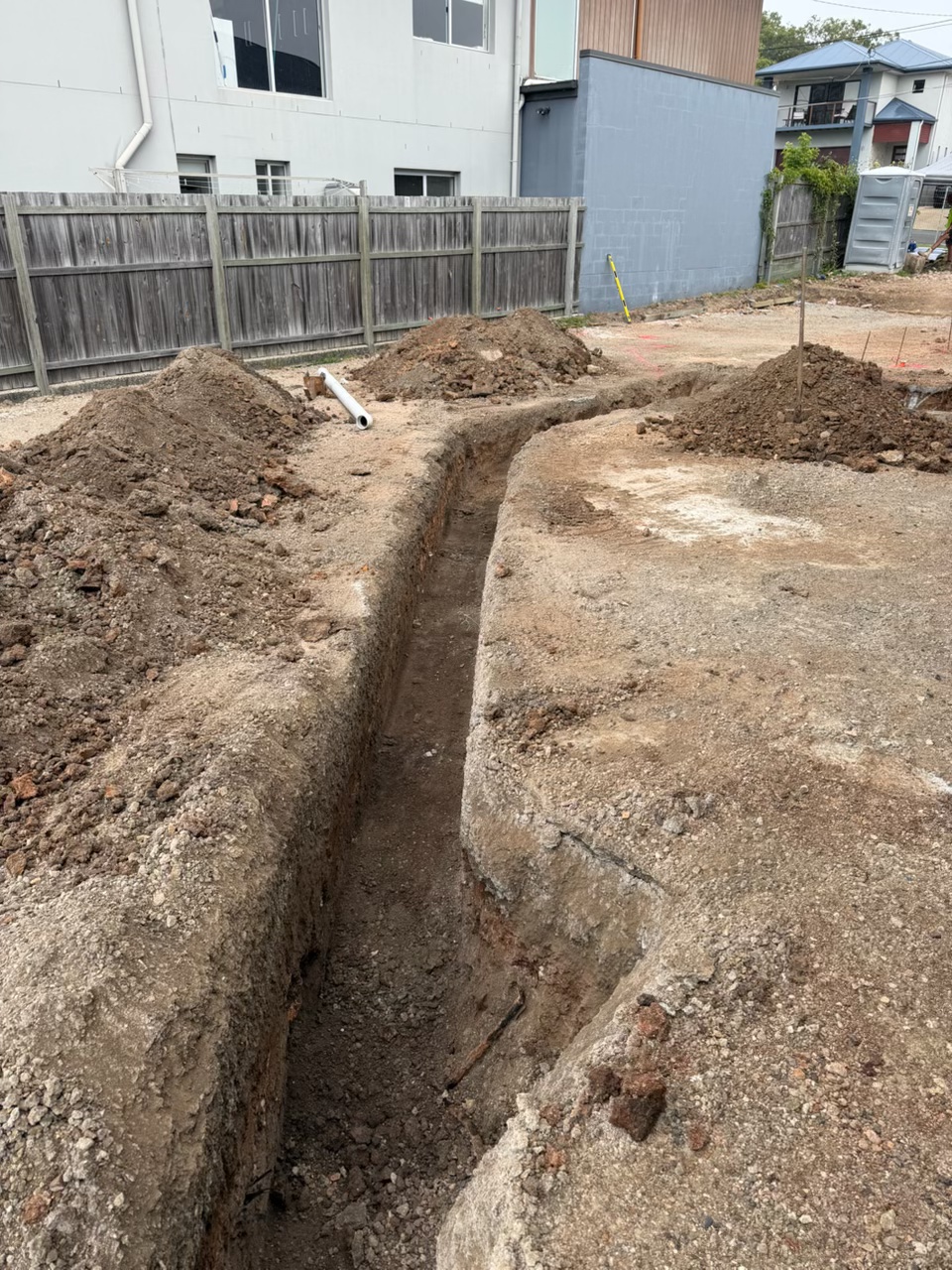 Trenching for services on the Gold Coast