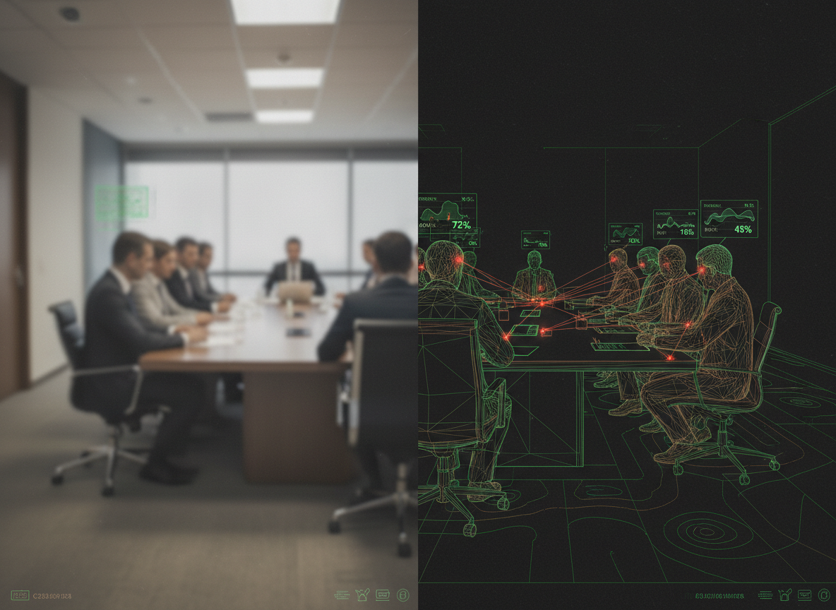 Fuzzy vs Sharp — they see people in chairs, we see a system of friction