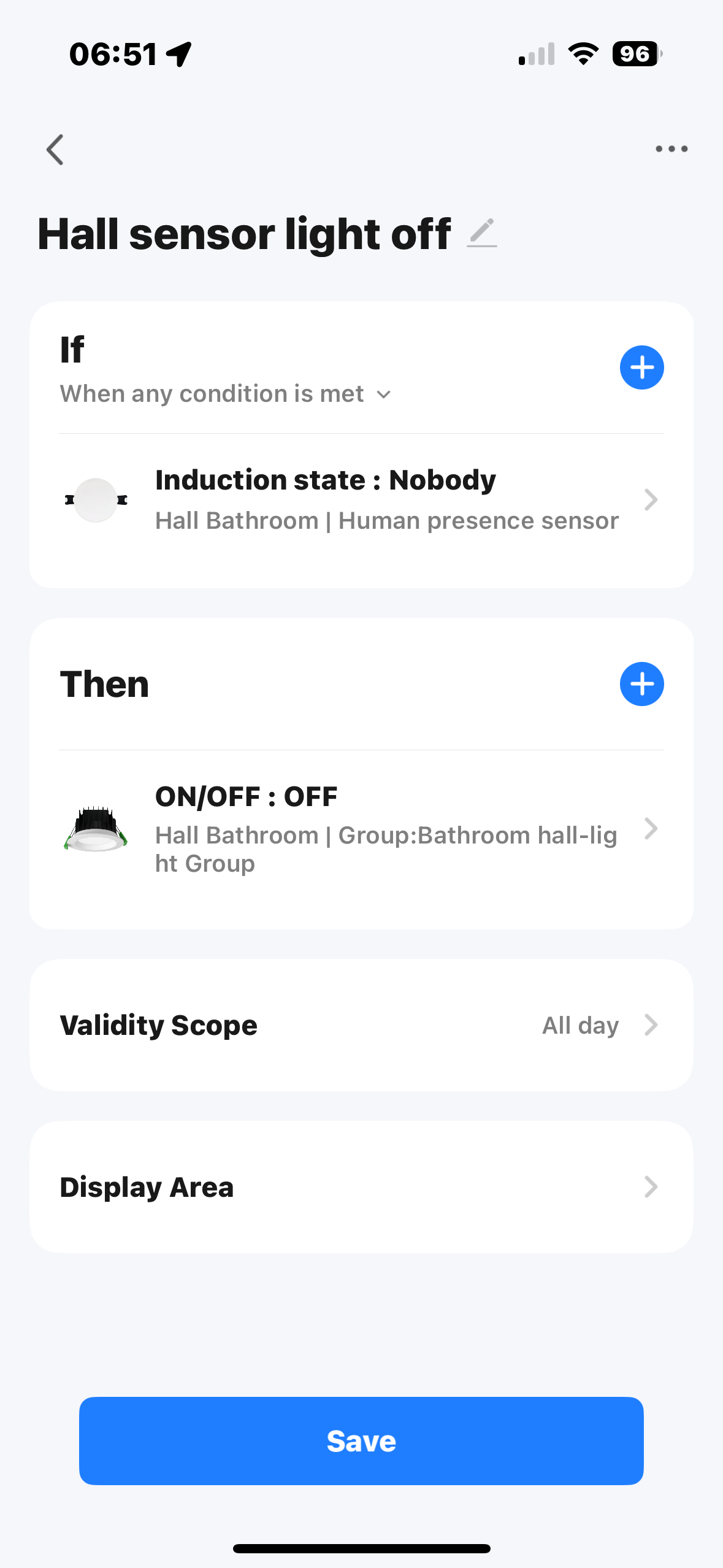 Lights OFF automation when no motion detected