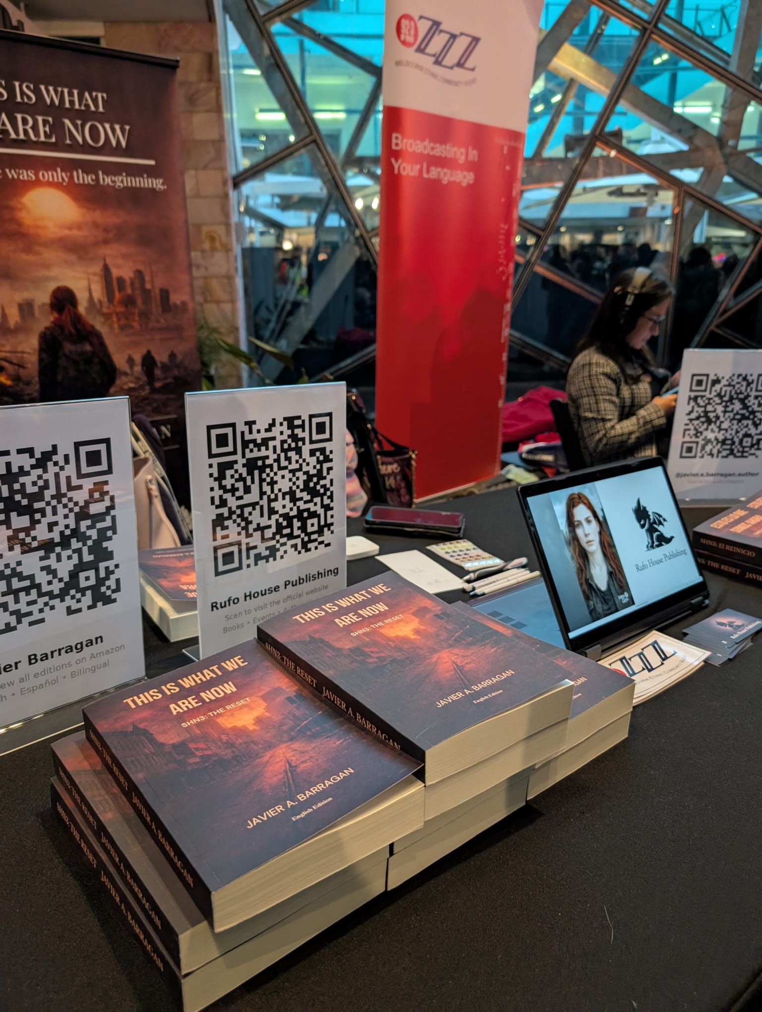 Books display at the SLF event