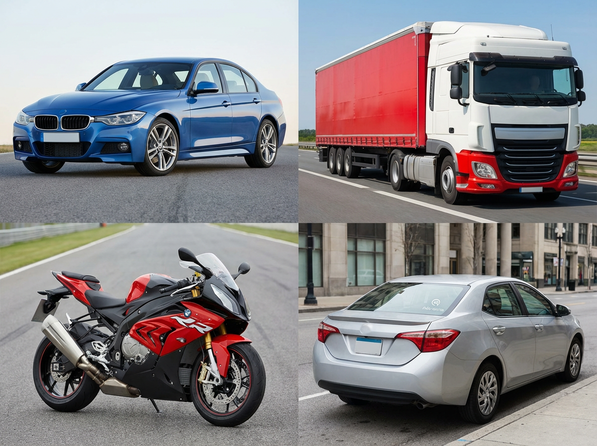 Various vehicle types