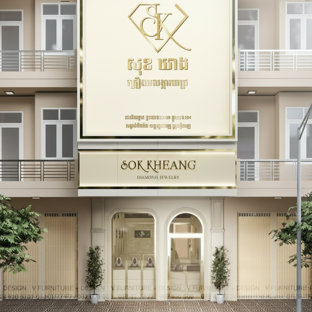 Front of Sok Kheang Jewelry shop