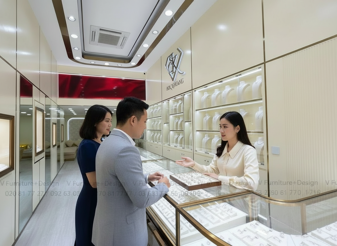 Staff serving customers