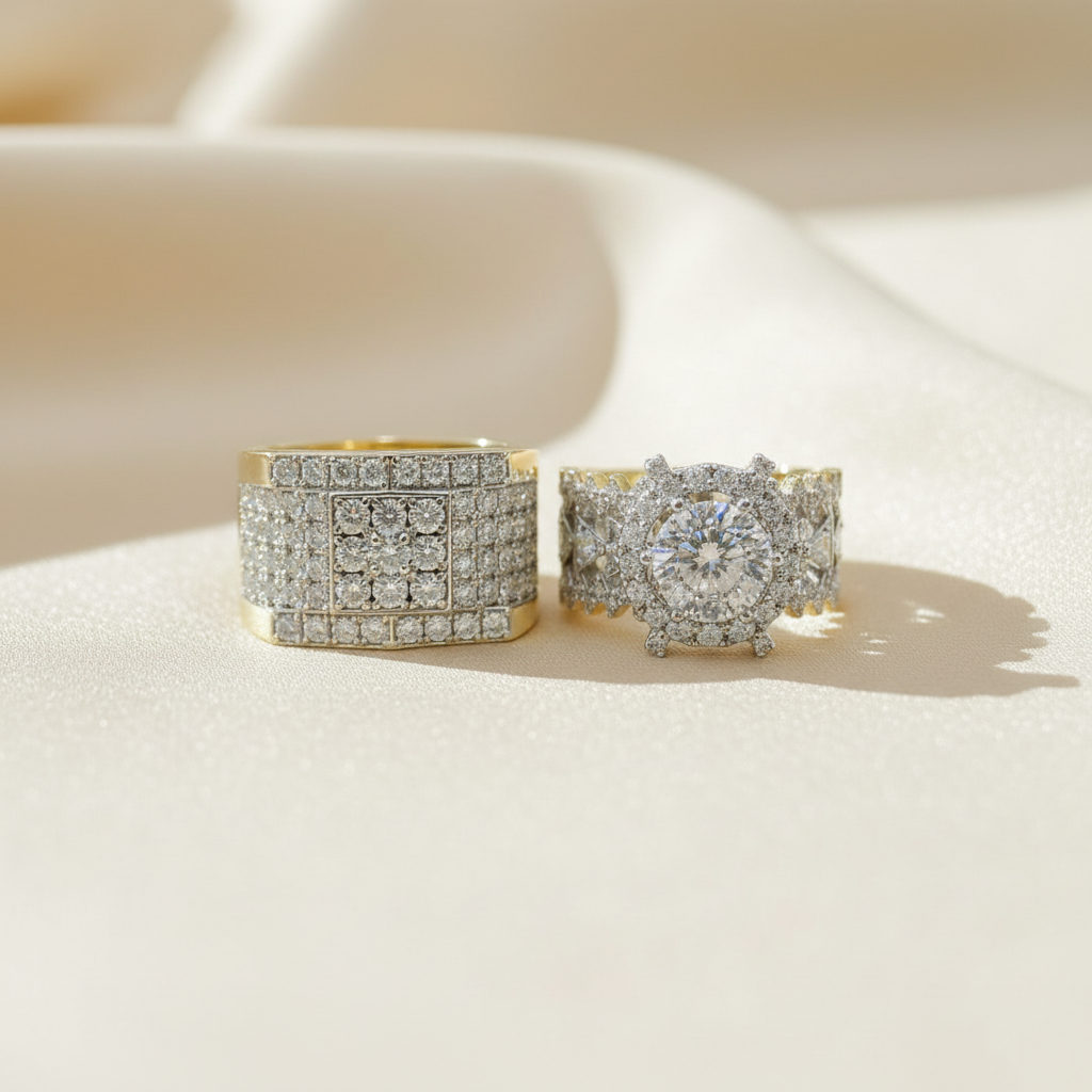 Couple Diamond Ring Set