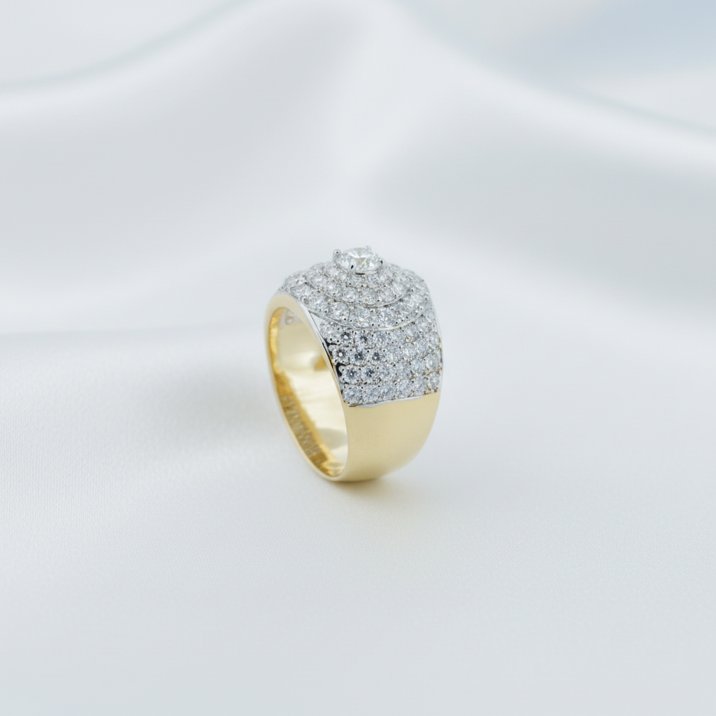 Diamond Pave Dome Ring