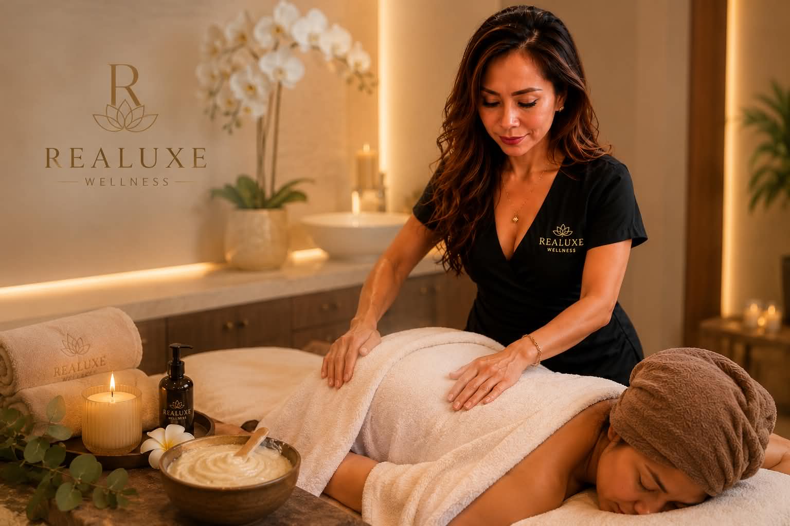 Realuxe Deep Hydration Body Wrap — nourishing full-body ritual at Realuxe Wellness