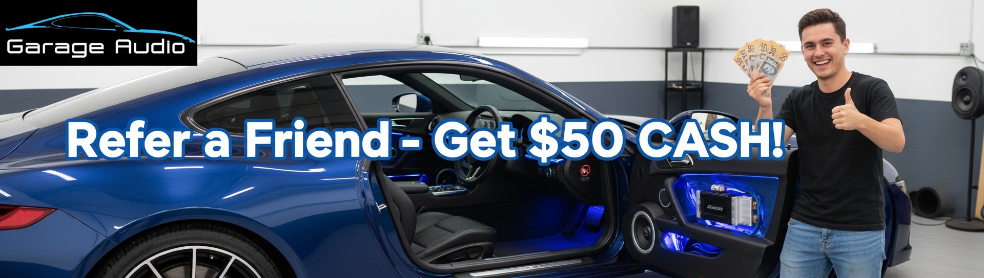 Garage Audio Facebook Referral Promo – Refer a Friend, Get $50 CASH!