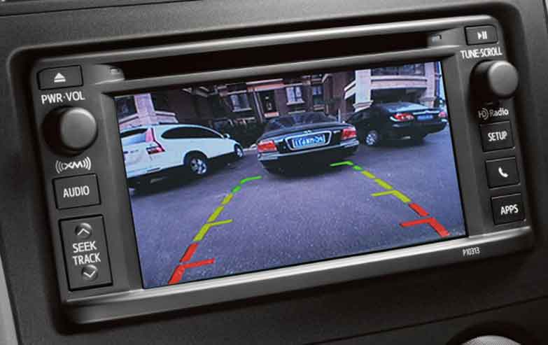 Reverse camera view on in-dash screen at Garage Audio Morayfield