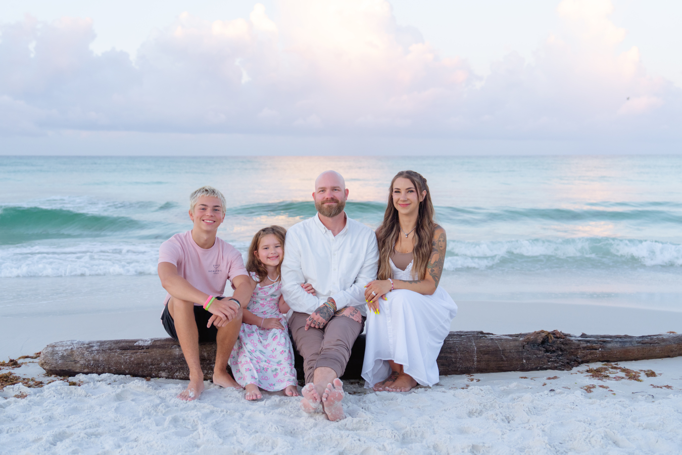 The Atteberry family — Justin, Taylor, Levi, and Vera — the heart behind Onyx & Iron Construction