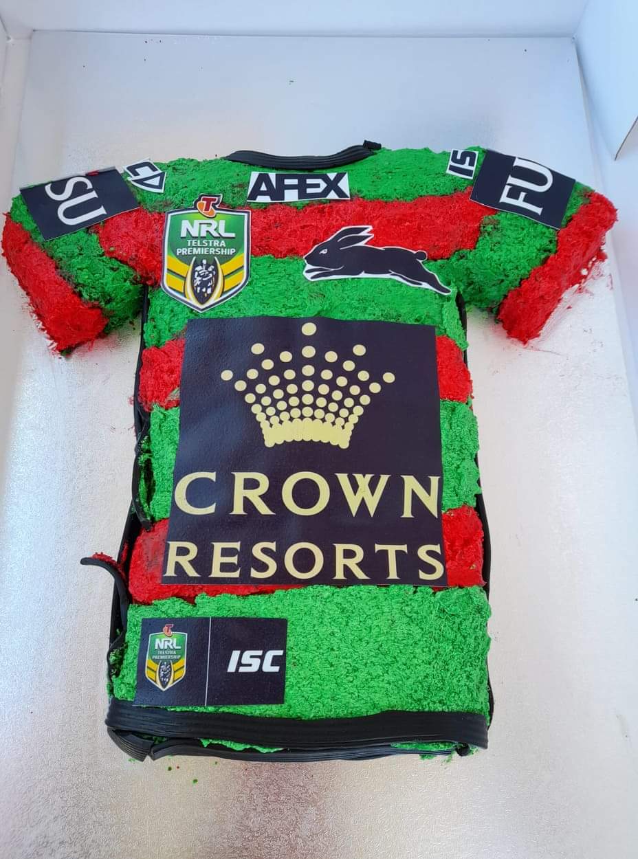 South Sydney Rabbitohs jersey cake